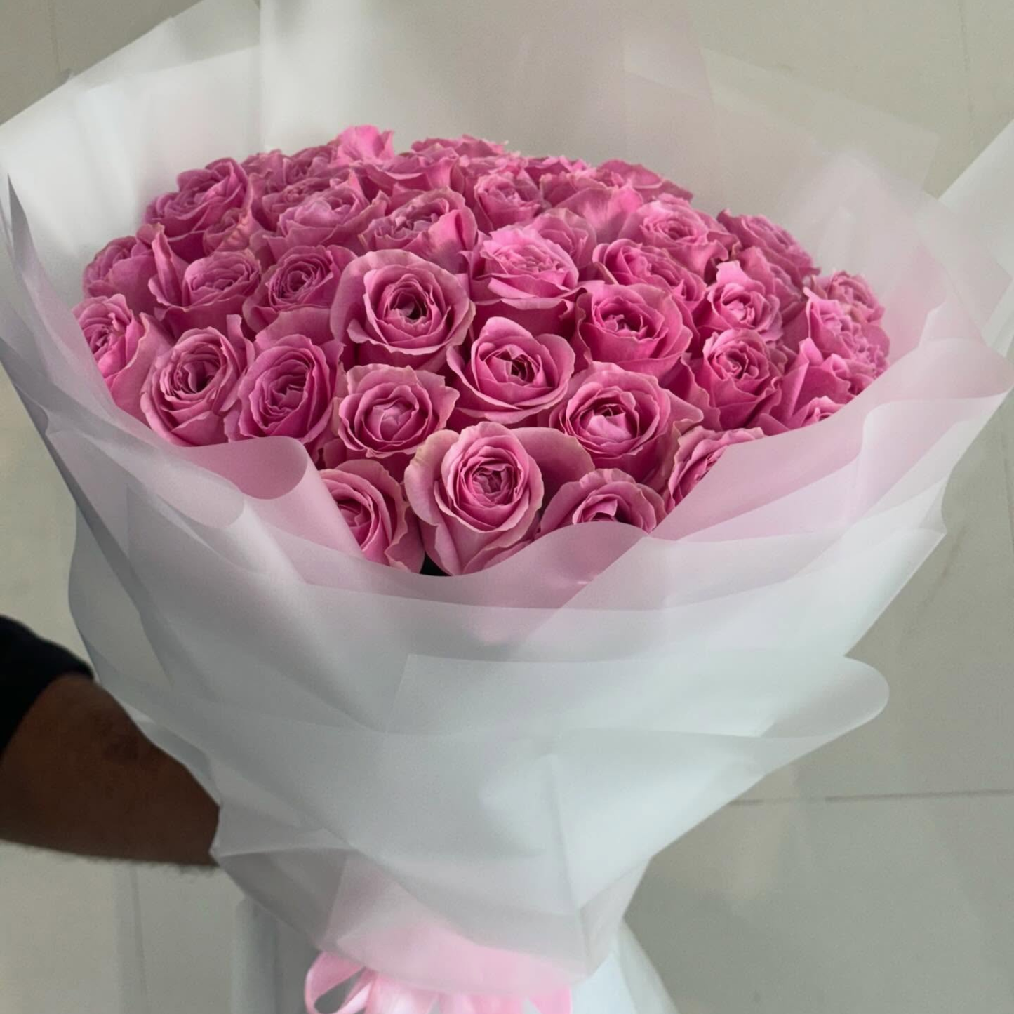 50 Pink Rose Bouquet Fresh Flower Delivery Dubai