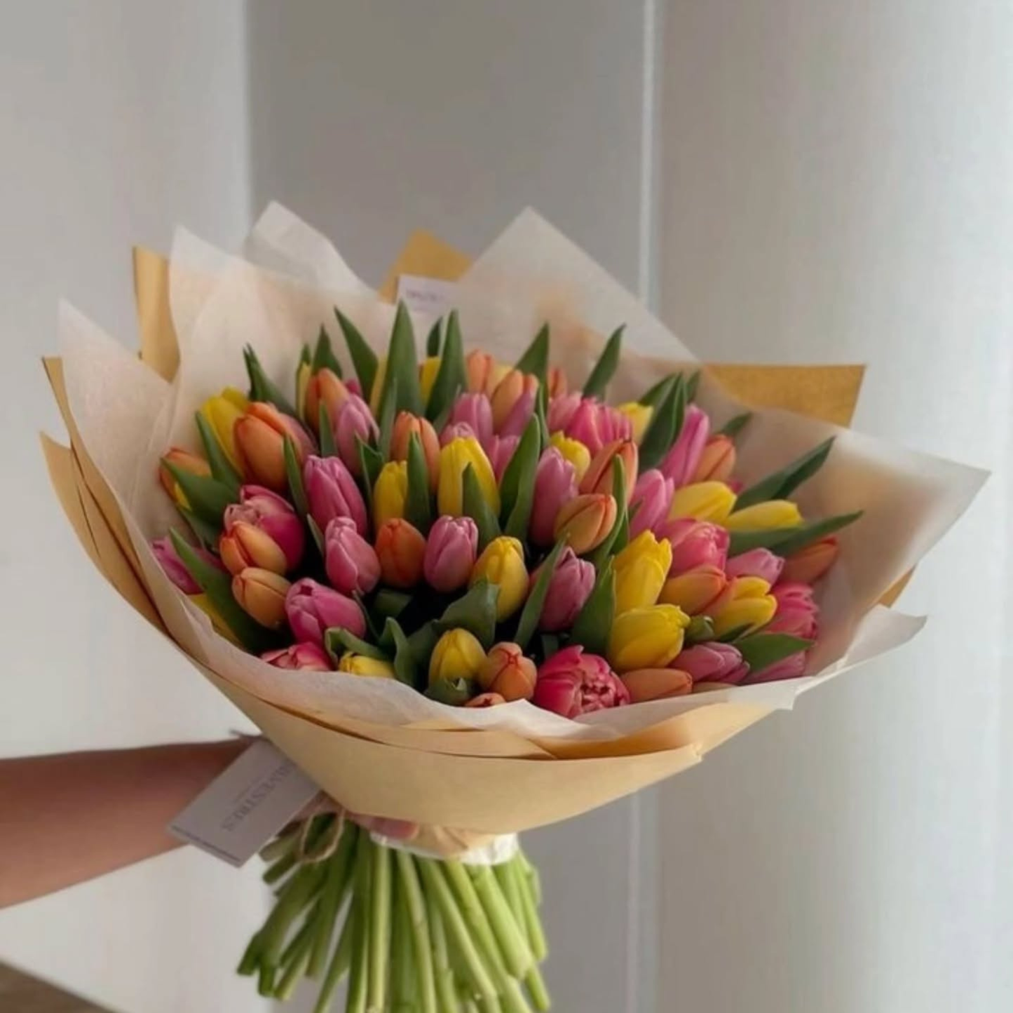 70 Mixed Color Tulips Bouquet