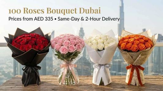 100 Roses Bouquet Dubai – Price, Colors & Same-Day Delivery