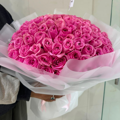 101 Pink Roses – Clear Wrapping | The Extra Rose That Says Everything