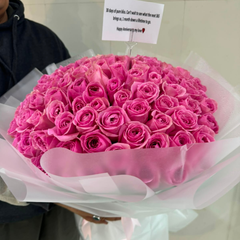 101 Pink Roses – Clear Wrapping | The Extra Rose That Says Everything