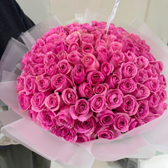 101 Pink Roses – Clear Wrapping | The Extra Rose That Says Everything