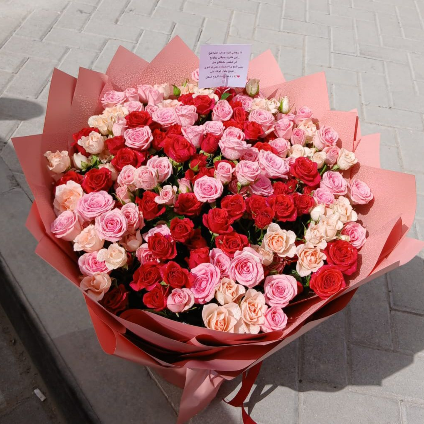 35 Mixed Color Baby Roses Bouquet Dubai | Fresh Rose Delivery