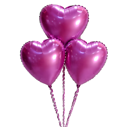 3 Helium Purple Balloons Bouquet – Perfect Add-On Gift