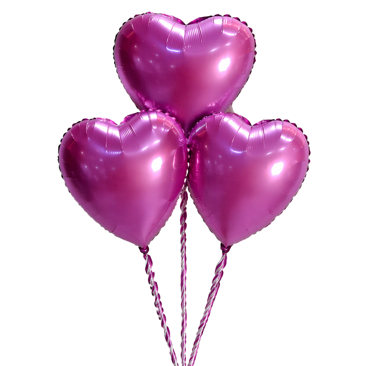 3 Helium Purple Balloons Bouquet – Perfect Add-On Gift