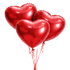3 Helium Red Balloons Bouquet – Perfect Add-On Gift