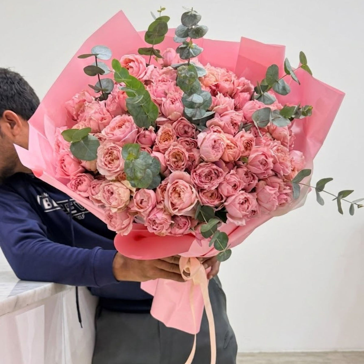45 Pink Julieta Baby Roses  Luxury Bouquet | Women's Day Dubai