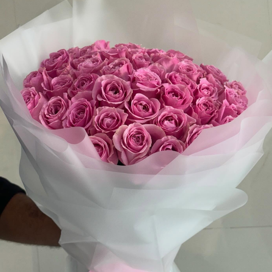 50 Pink Rose Bouquet  Fresh Flower Delivery Dubai