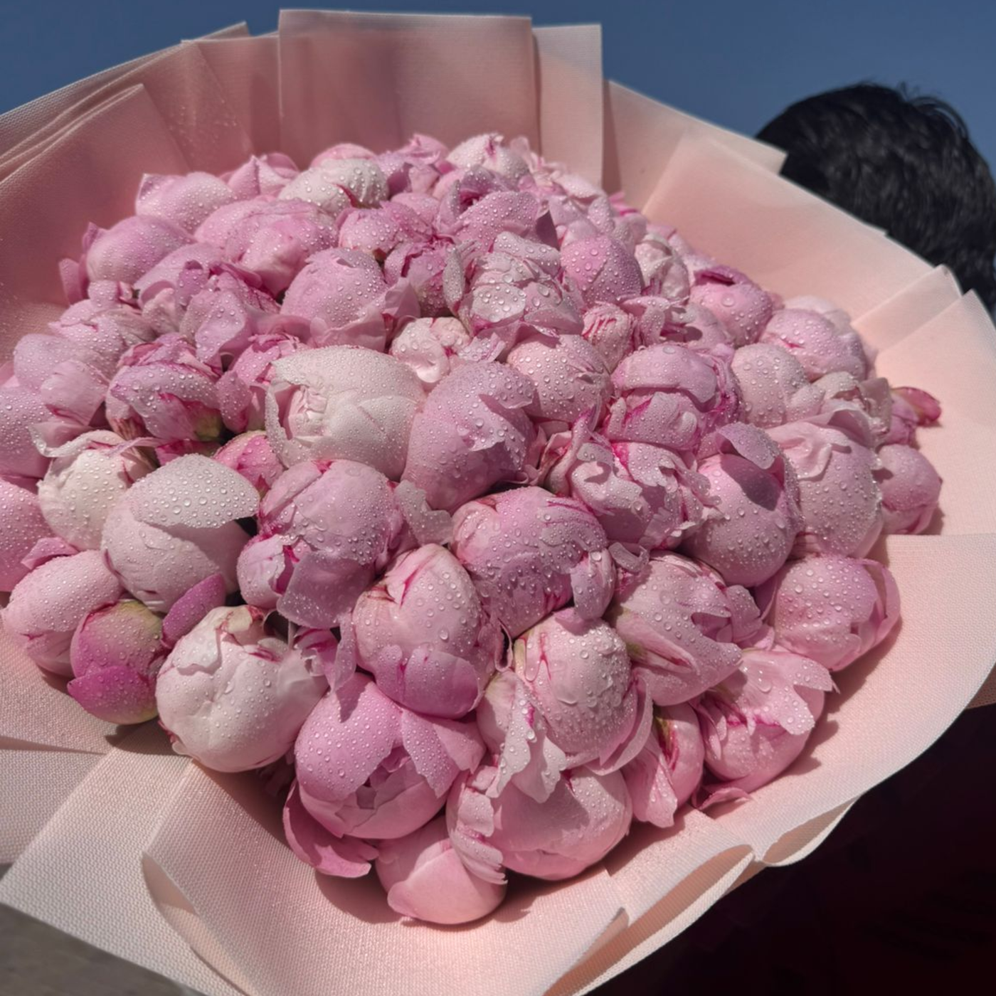 70 Pink Peonies Bouquet Dubai | Luxury Peony Flower Arrangement