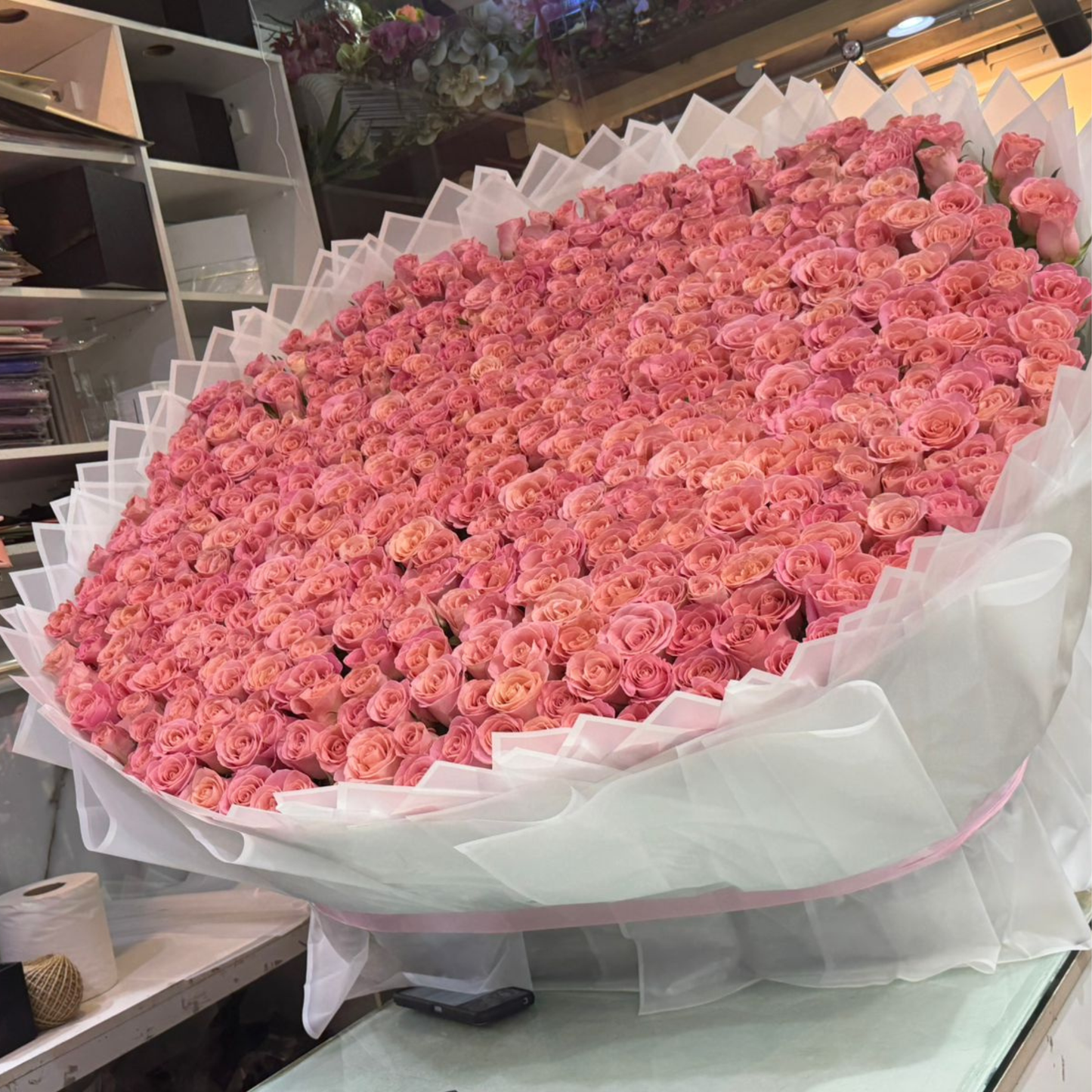 500 Long Stem Pink Roses Bouquet Luxury Flower