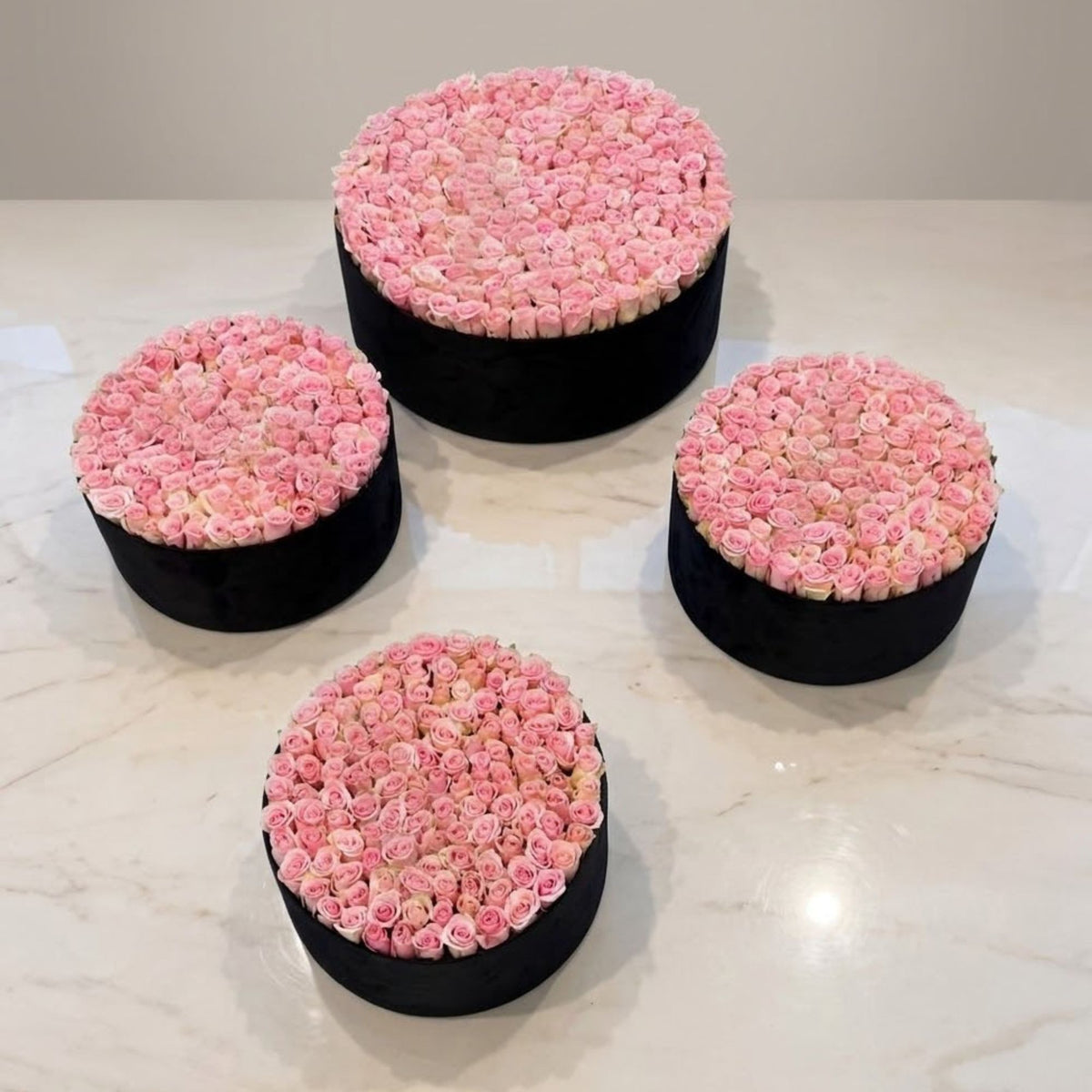Pink Roses Box Set – 3 Luxury Boxes (120 Roses Total) | All Colours | Dubai