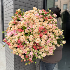 Premium Baby Roses Bouquet Dubai | 150 Stems Pink & Champagne Roses